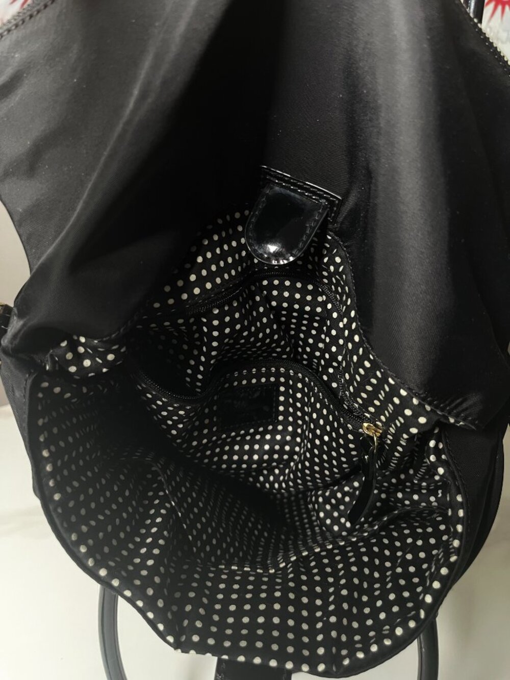 Kate Spade New York Carmen Black Nylon & Patent Leather Satchel - Picture 10 of 14